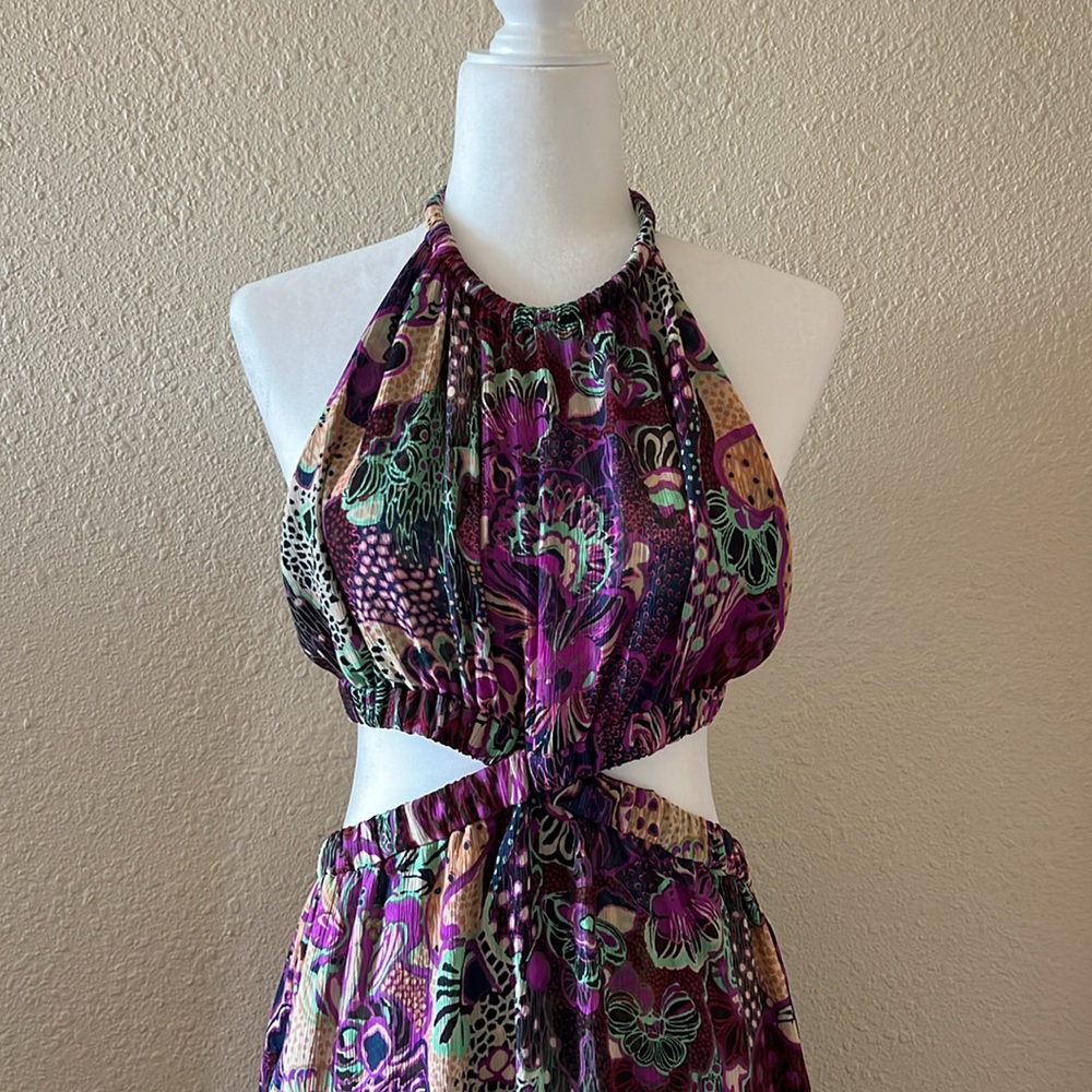 A.L.C Silk Waverly Orchid Dress Size 12 - Picture 5 of 12